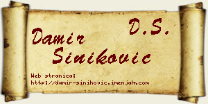 Damir Šiniković vizit kartica